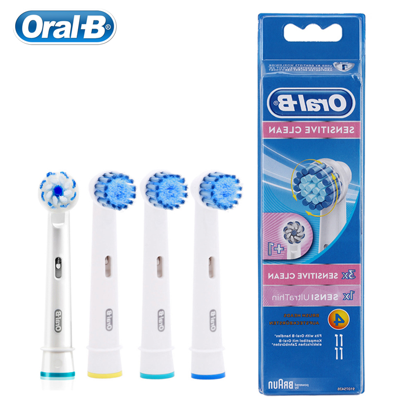 Toothbrush Replacement Heads for Oral B Sensitive Clean Sensi Ultra Thin brush Heads Gum Care Adult Daily Tooth Plaque Remove