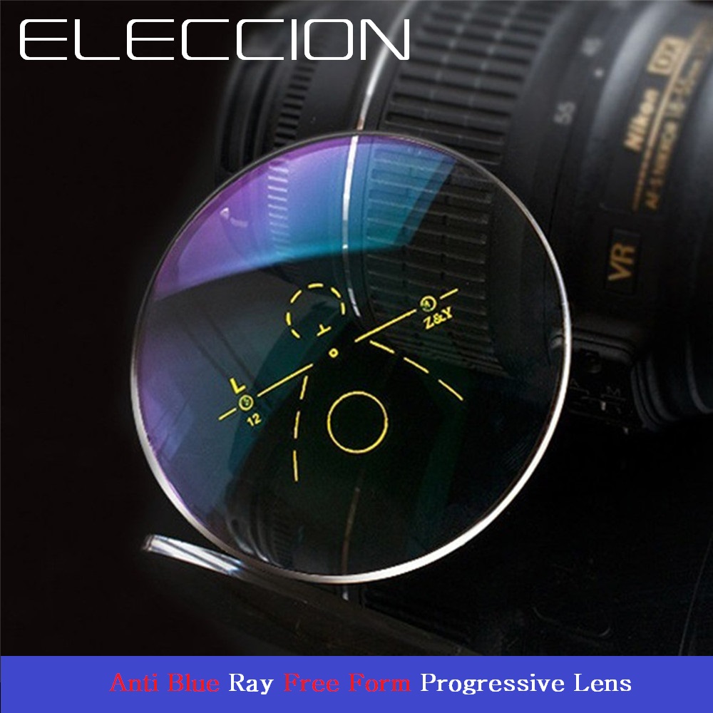 ELECCION 1.56 1.61 1.67 Anti Blue Ray Progressive Lens CR-39 Aspherical Multifocal Eyeglasses Lenses Computer Glasses Superb