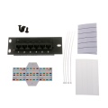 6 Port CAT5 CAT5E Patch Panel RJ45 Networking Wall Mount Rack Mount Bracket Dropship