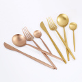 16Pcs Gold Matte Dinnerware Set 304 Stainless Steel Cutlery Set Dinner Knife Fork Spoon Kitchen Silverware Set Tableware Supply