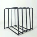Black electroplated wrought iron vinyl disc rack record rack simple European and American file book CD storage rack finishing