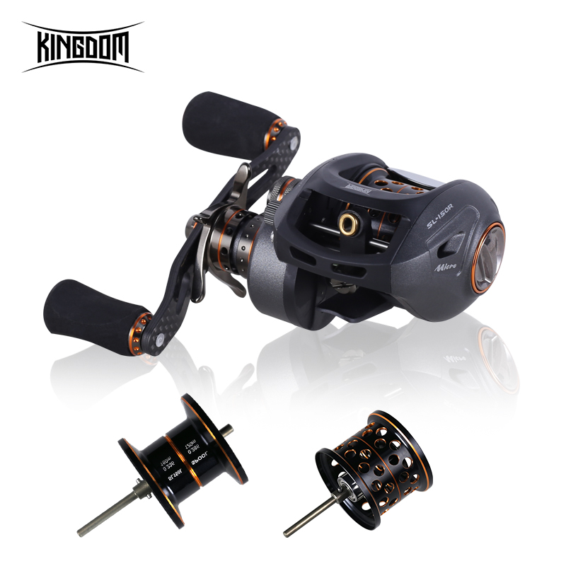 Kingdom 2019 Hot High Quality Fishing Reel Double Spool 6.5:1 High Speed Baitcasting Reel Ultralight 12+1 Ball Bearings Fishing