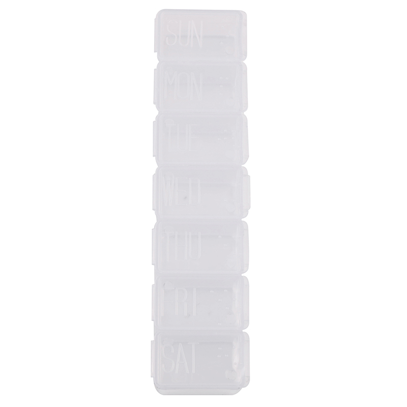 2/7 Solt Pill Case Storage Dispenser Medicine Storage Tablet Splitters Pill Box 7 Days Weekly Pill Case 7 Small Separate Boxes