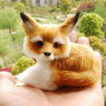 8CM 15CM Cute Simulation Fox Toy Mini Squatting Fox Model Home Decoration Wedding Birthday Gift Stuffed Plush Toys