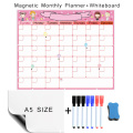 Dry Magnetic Whiteboard Weekly Monthly Planner Calendar Fridge Sticker Dry Erase Board for Kid Writing Teaching Erasable Message