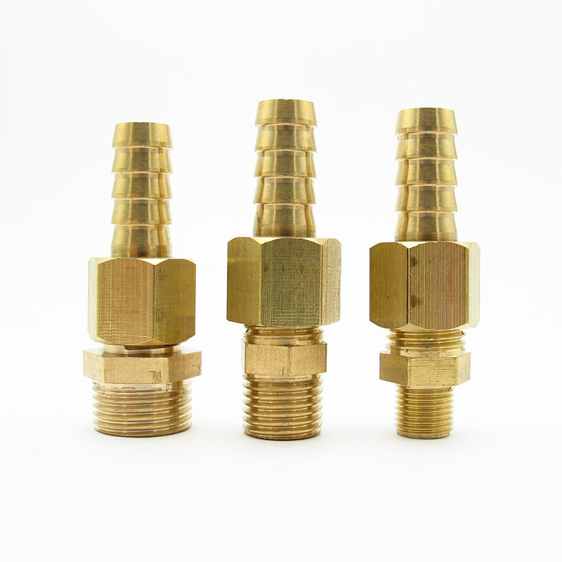 10mm Hose Barb x 1/8" 1/4" 3/8" BSP Male Thread Brass Rotary Barbed Pipe Fitting Coupler Connector Adapter For Fuel Gas Water