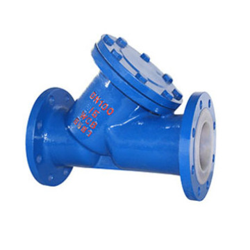 Fluorine lined Y-shaped filter