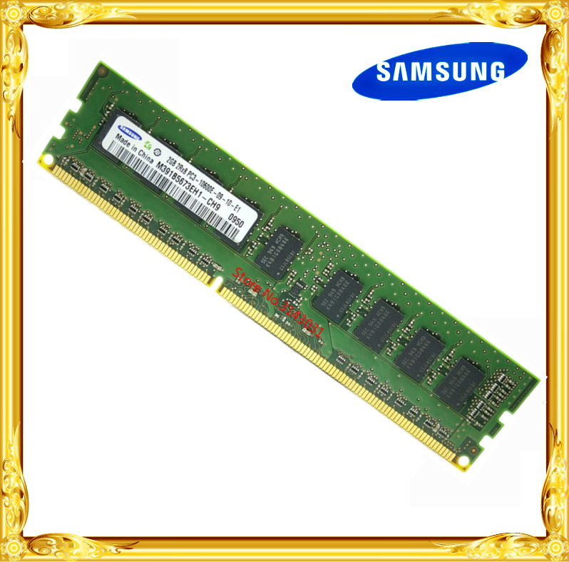 Samsung DDR3 2GB 4GB server workstation memory 1333MHz Pure ECC UDIMM 2RX8 PC3-10600E RAM 10600 Unbuffered