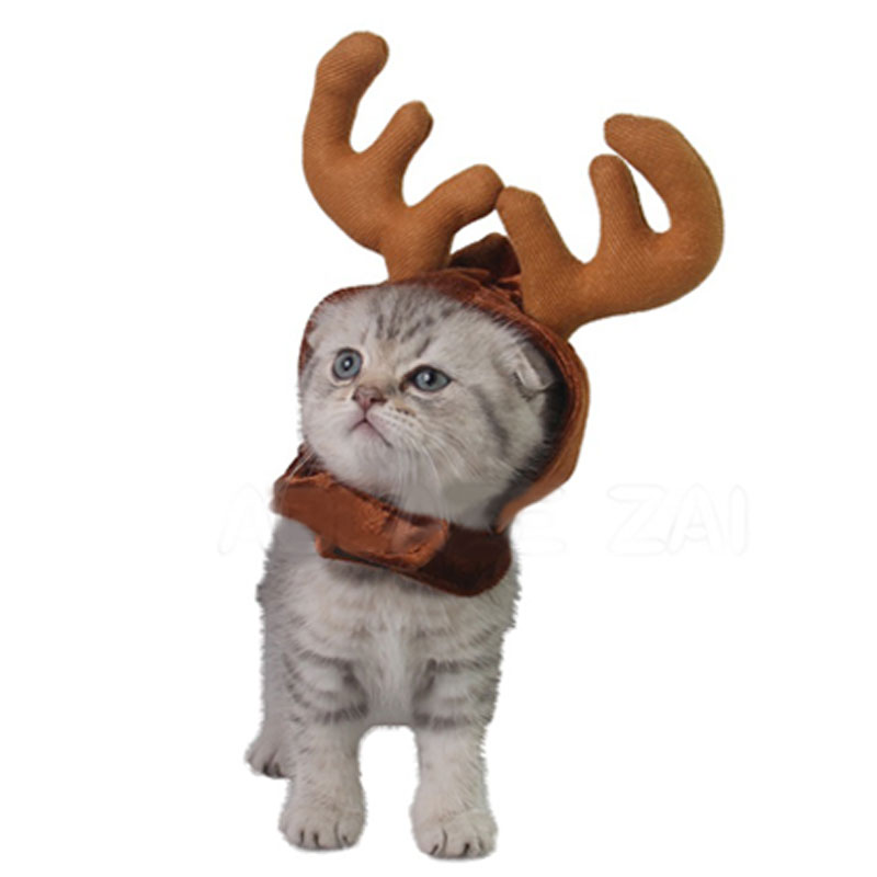 1pc Puppy Pet Dog Cat clothes costume halloween cat hat Christmas Headwear Christmas Elk Reindeer Antlers headband Hat