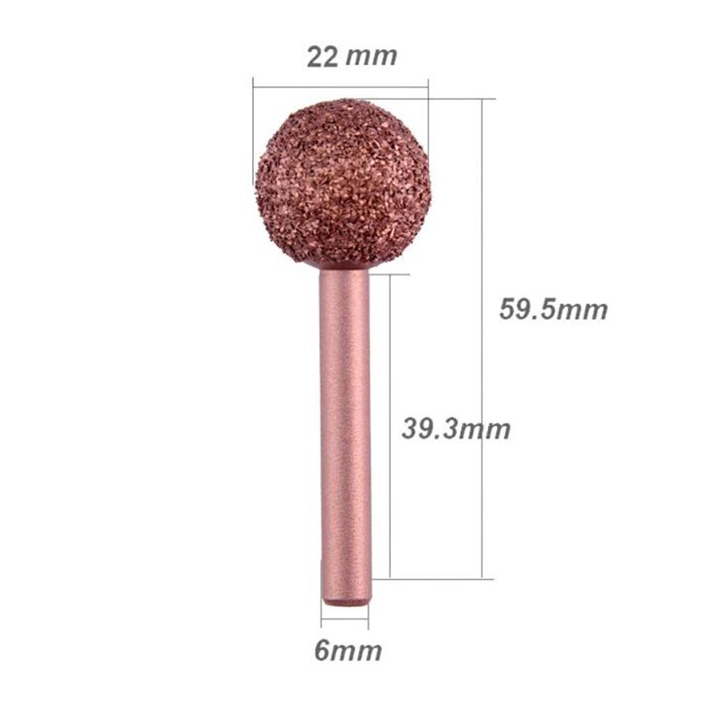 Car Tire Repair Grinding Head Coarse Grit Buffing Wheel With Linking Rod Tire Repair Tools 22Mm Ball With Round Rod CNIM Hot