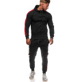 Men's Color Block Tracksuit Sets Long Sleeve Zipper Hooded Sweatshirt + Running Jogging Pant Athletic Clothes