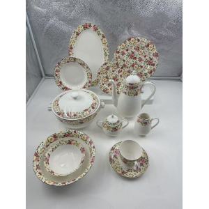 Underglaze colored ceramic tableware