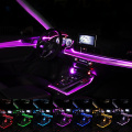Car EL Neon Strip Light Car Ambient Light Sound Control Light RGB LED Decorative Auto Atmosphere Lamp With 12V Cigarette lighter