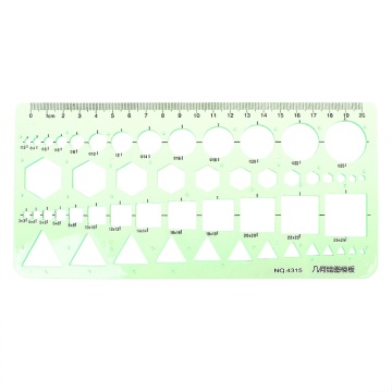 Plastic Geometric Template Ruler Stencil Measuring Tool For Electrician Formwork B95D