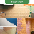 Kaguyahime 10pcs Decoration Wallpaper 3D Wall Sticker Self-Adhesive Wallpaper Brick Waterproof Brick For Kids Room Living Room