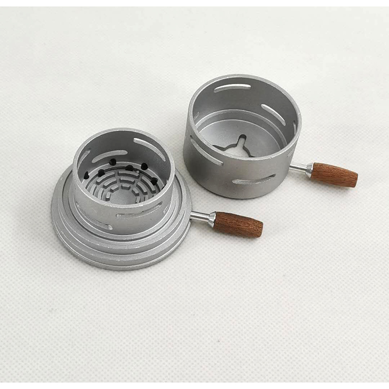 Hookah Aluminum Alloy Charcoal Stove Shisha Burner Double Handle Carbon Box Heat Keeper Metal Charcoal Holder Smoking Accessorie