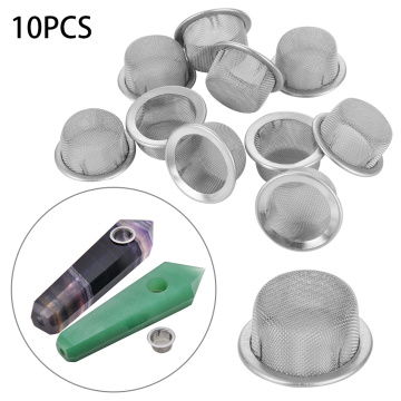 10PCS Smoking Pipe Metal Ball Stainless Steel Filter Screen Crystal Pipes Filter Mesh Household Tobacco Accessories Smoking Hot