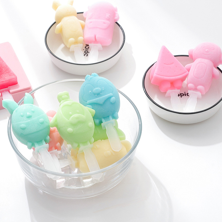 Hand-made ice cream silicon rubber mold with lid DIY ice cream mould Ice cube ice box