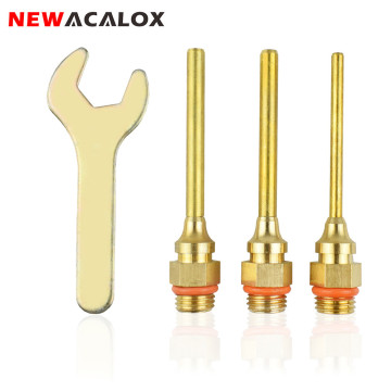 NEWACALOX Large Diameter Hot Melt Glue Gun Nozzle 1.5x70mm 2.0x70mm 3.0x70mm 3PCS/lot High Quality Steel Material