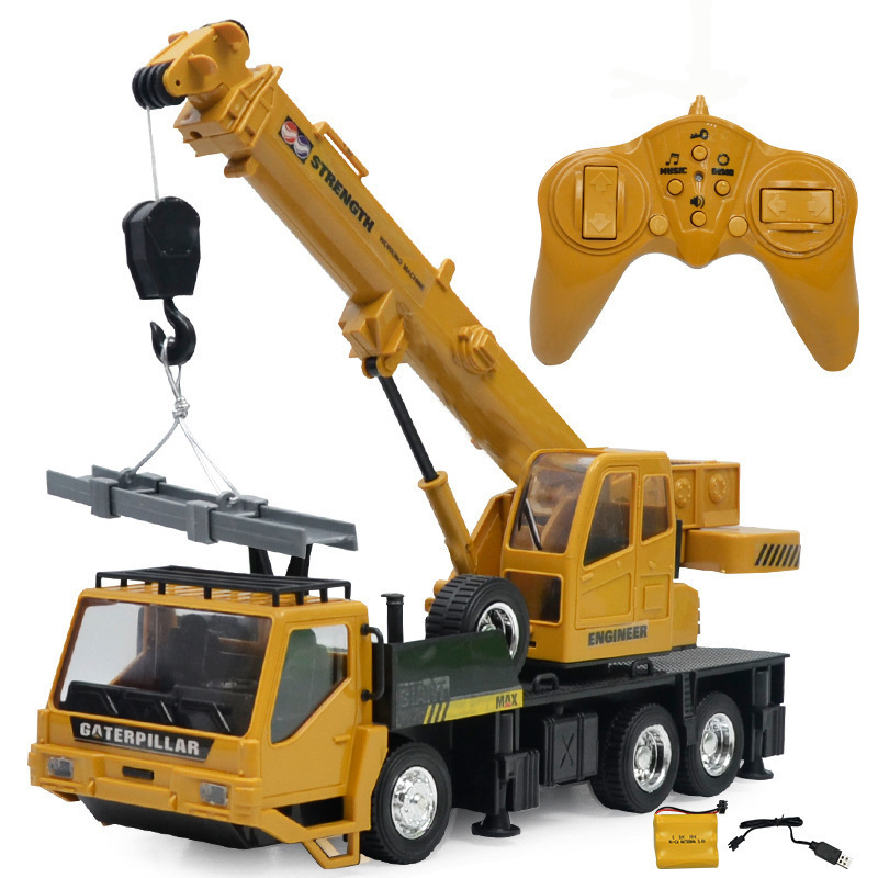 RC hoist Crane model Engineering car Toys for children Birthday Xmas good gift brinquedos freight elevator RC truck