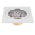 10 cm plating pure copper square washing machine dual-use floor drain cover shower waste water drain grid floor drain