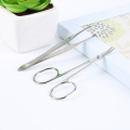 2Pcs/set Professional Stainless Steel Eyebrow Tweezer + Eyebrow Scissors Manicure Face Hair Remover Trimmer Clip Makeup Tools