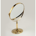 Bath Mirrors 8 Inch Round Wall Mirror Table Magnifying Mirrors Makeup Cosmetic Golden Double Side Brass Mirror for Bathroom 728K