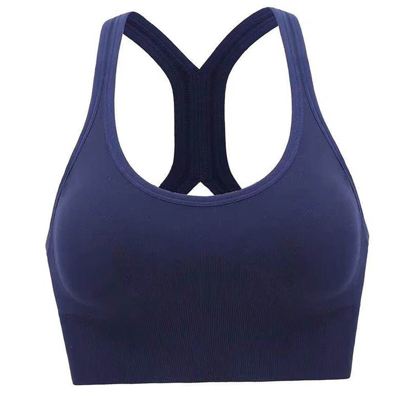 2020 Sexy Sports Bra Solid Back Yoga Tank Top Women Fitness Push Up Gym Shockproof Seamless Shirt Running Workout Fast Dry Vest