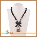 Newest Design Lucky Bag Rhinestone Pendant Necklaces With Plastic Chain