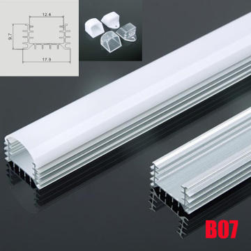 B07 5 Sets 50cm U Shape LED Strip Lights Aluminum Channel Profile With Cover, End Caps for LED Bar Lights