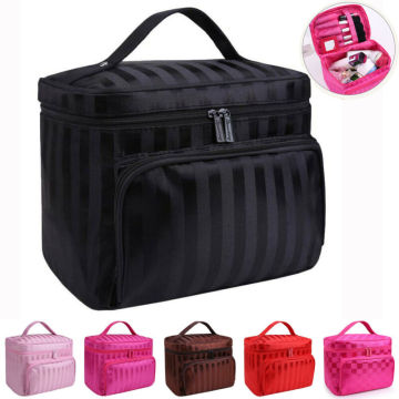 Large Portable Travel Cosmetic Makeup Vanity Case Nail Box Carry Bag