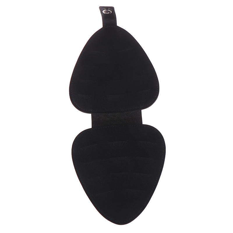 1Pc Microfiber PU Leather Guitar Pick Holder Bag Wallet Acoustic Electric Plectrum Black Shape Triangle Inside 22 Small Pockets