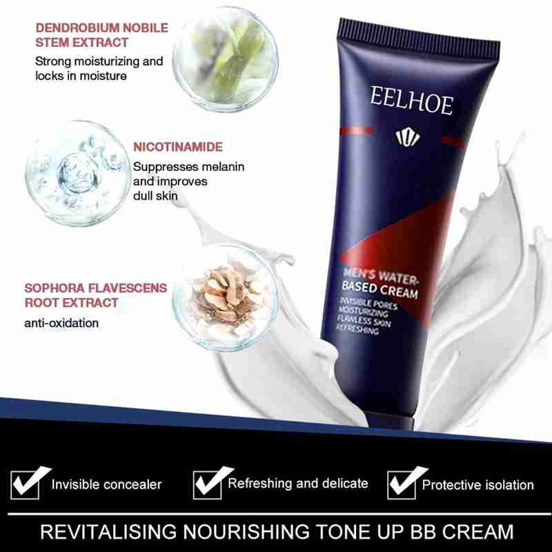 50g Men BB Cream Revitalising Nourishing Korean Makeup Cream Natural Whitening Face Foundation Tone Up Cream Lazy Concealer