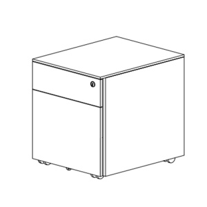 Metal 2 drawer Filing Cabinet