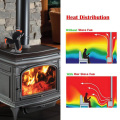 3-Blade Black Thermal Power Furnace Fan Evenly Distributed Heat Wood / Log Burner / Fireplace Harmless Fireplace Fan
