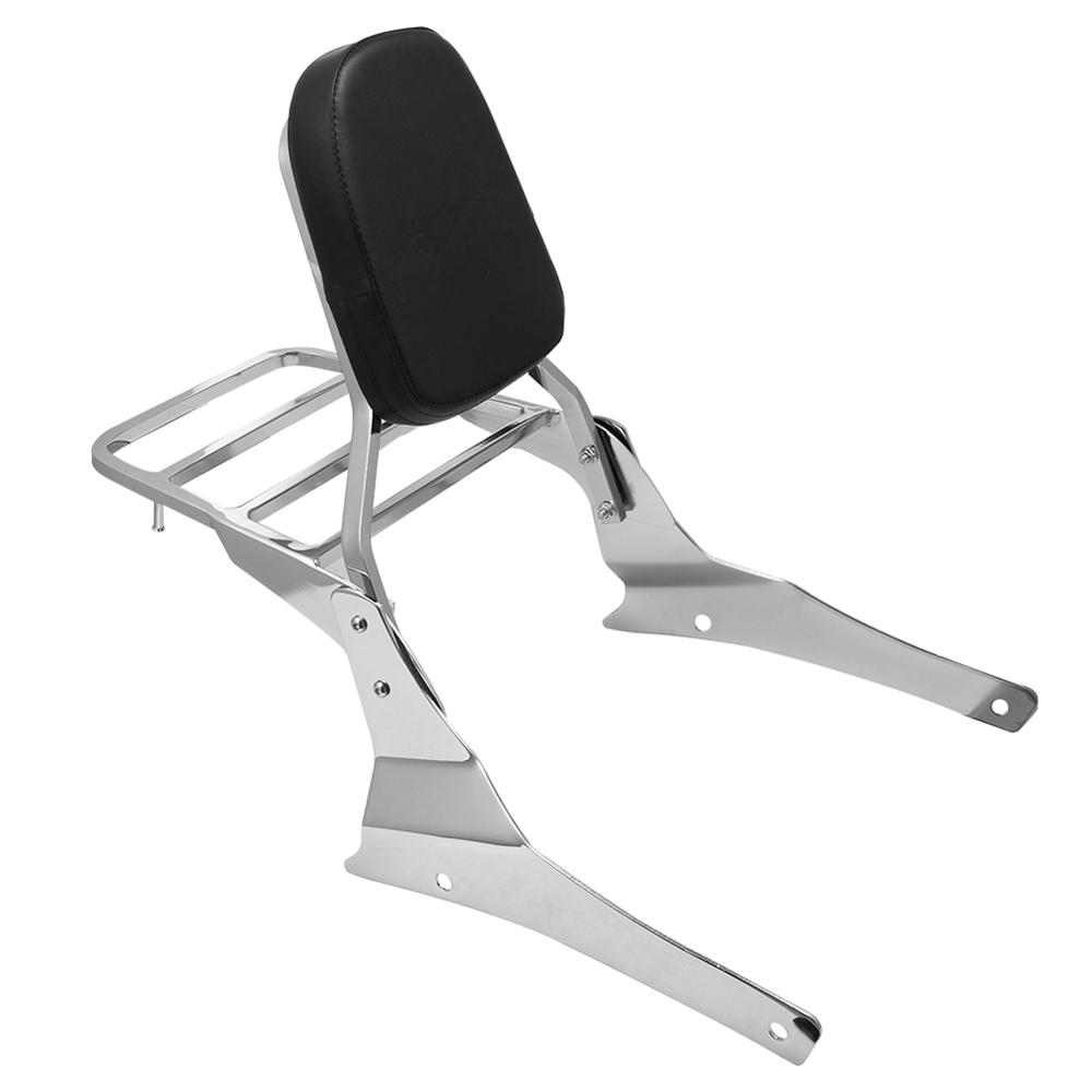 Chrome Motorcycle Backrest Sissy Bar Luggage Rack For Suzuki Boulevard M50 C50 Intruder VL800