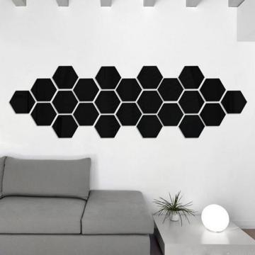 new era living room bedroom 12Pcs 3D mirror hexagonal vinyl removable wall stickers stickers home decoration art DIY