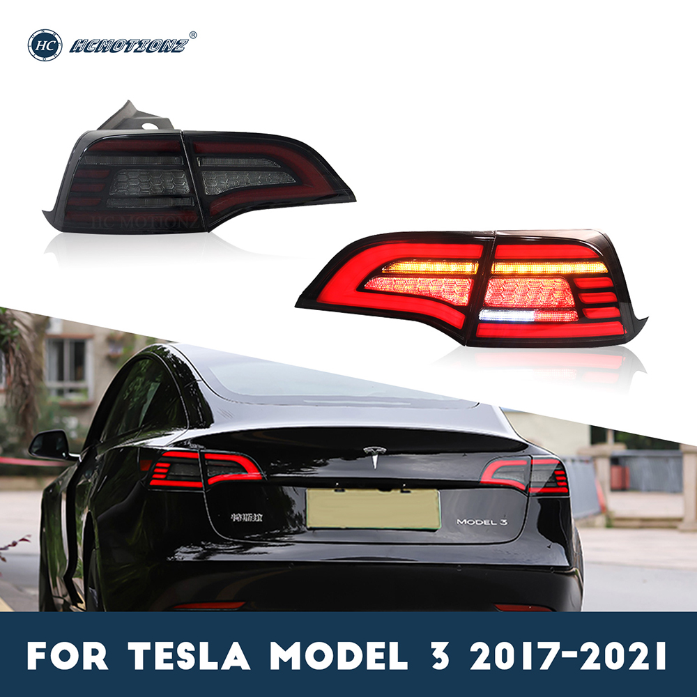 HCMOTIONZ Car Tail Lights For Tesla Model 3 Model Y 2017-2021