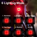 NEWBOLER Square Smart Bike Tail Light Auto Brake Sensing LED Bicycle Lights USB Rechargeable Cycling Taillight Bike Accessories