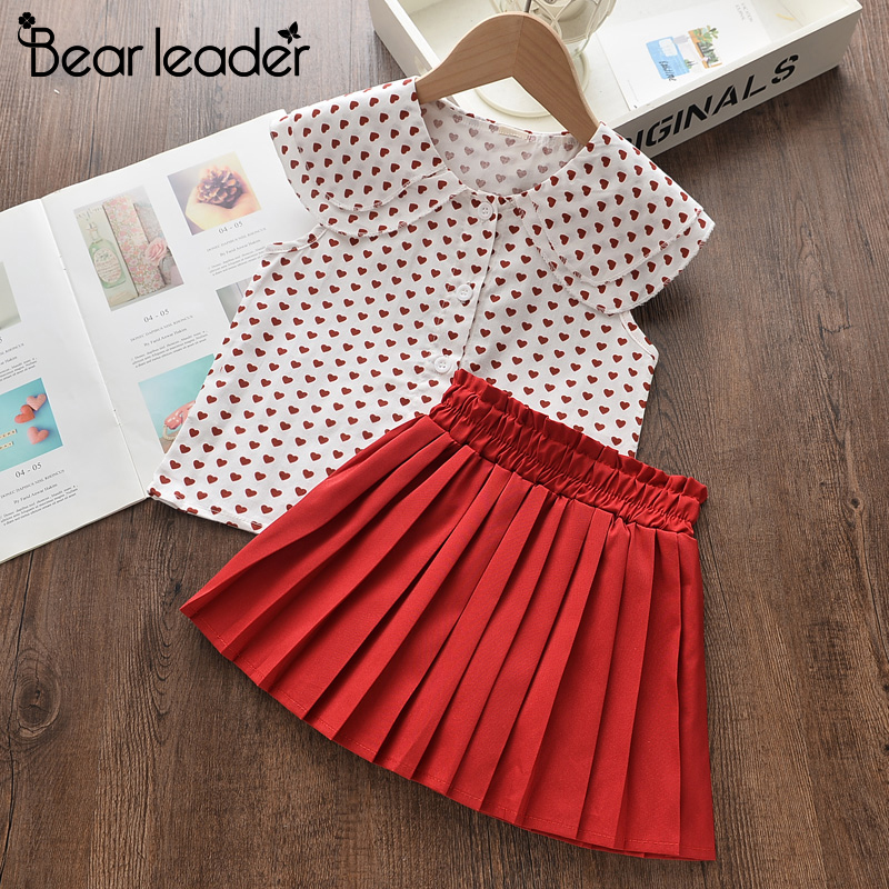Bear Leader Kids Girl Dresses New Summer Girls Party Dress Polka Dot Casual Dress Girls Outfits Children Clothing Suits for 3 7Y