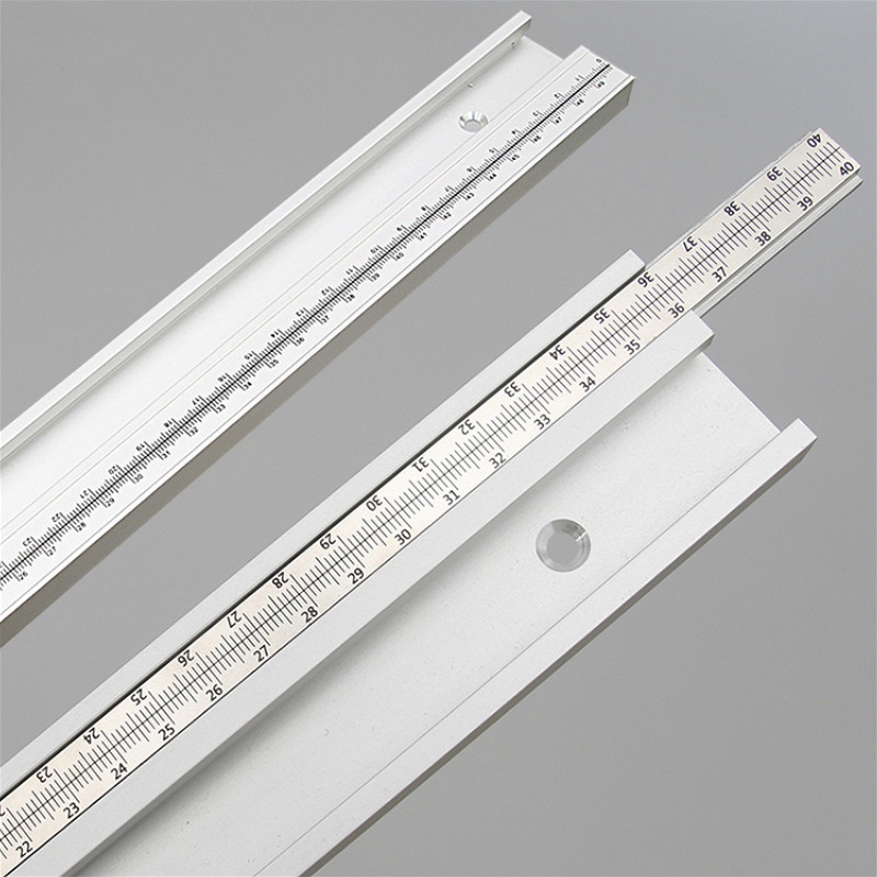 300-800mm Aluminum Alloy T Track Slot with Scale Movable scale T-tracks DIY Router Table Saw Woodworking Tools 45 Type