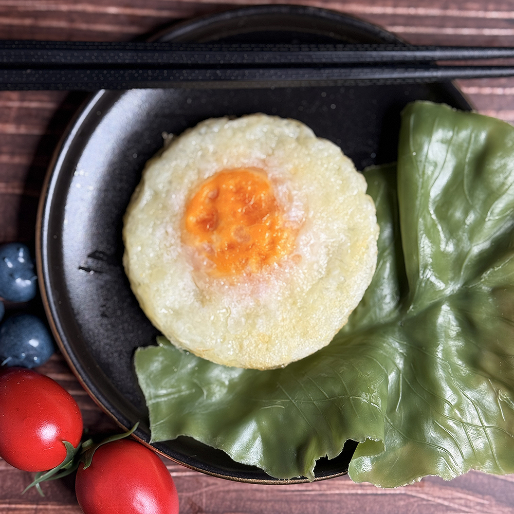 Fried poached eggs