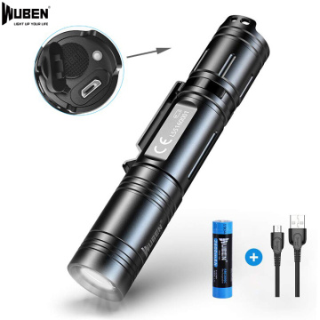 WUBEN L50 Led Flashlight 1200 Lumen USB Rechargeable Tactical Torch 18650 Battery Lights Waterproof IP68 Portable Camp Lantern