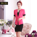 Woman's Fashion Airline Uniforms New Elegant short-sleeve Jacket+Pant/Skirt Suit Formal Workwear 2pcs Suits