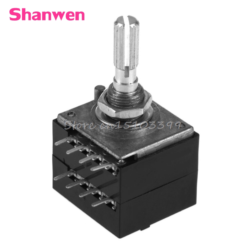 8 Pin Potentiometer RH2702 Serrated Split Shaft 6MM Precision 27-type A100K 100K Drop Ship