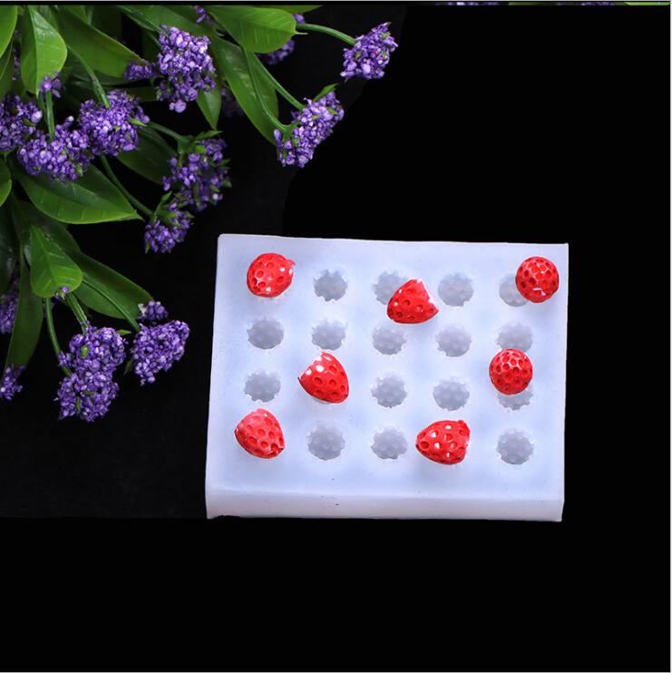New Transparent Silicone Mould Dried Flower Resin Decorative Craft DIY Mini strawberries Mold epoxy resin molds for jewelry