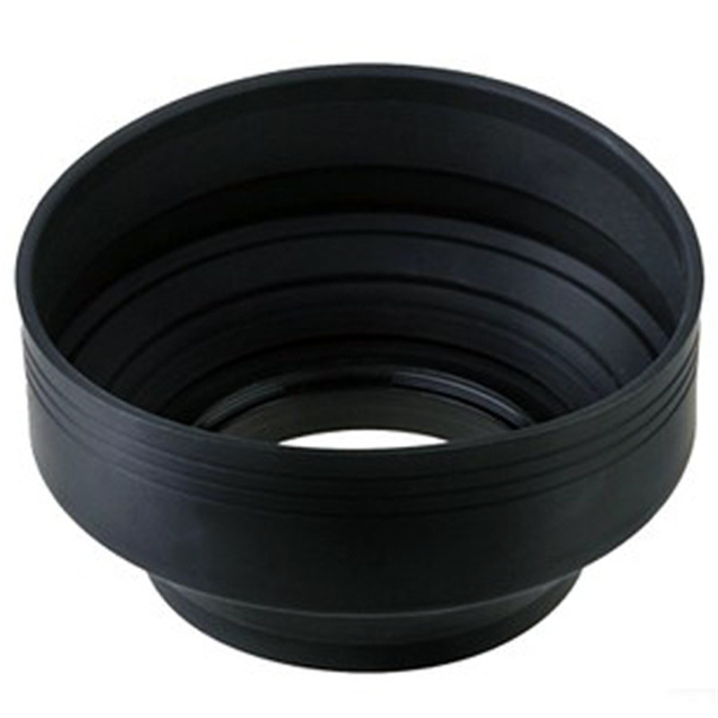 COMLYO Universal Camera Lens Hood 49mm Rubber Lens Hood for Canon Nikon Sony Digital SLR Camera Accessories