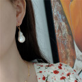 RUIYI Irregular Baroque Pearl Drop Earrings for Women 925 Sterling Silver Nordic Style Earrings Female Eleagnt Luxury Jewelry