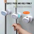 Fashion Simple Mop Hook Free Punching Wall Hanging Bathroom Strong Broom Clip Artifact Mop Hanger Fixed Buckle Storage Rack