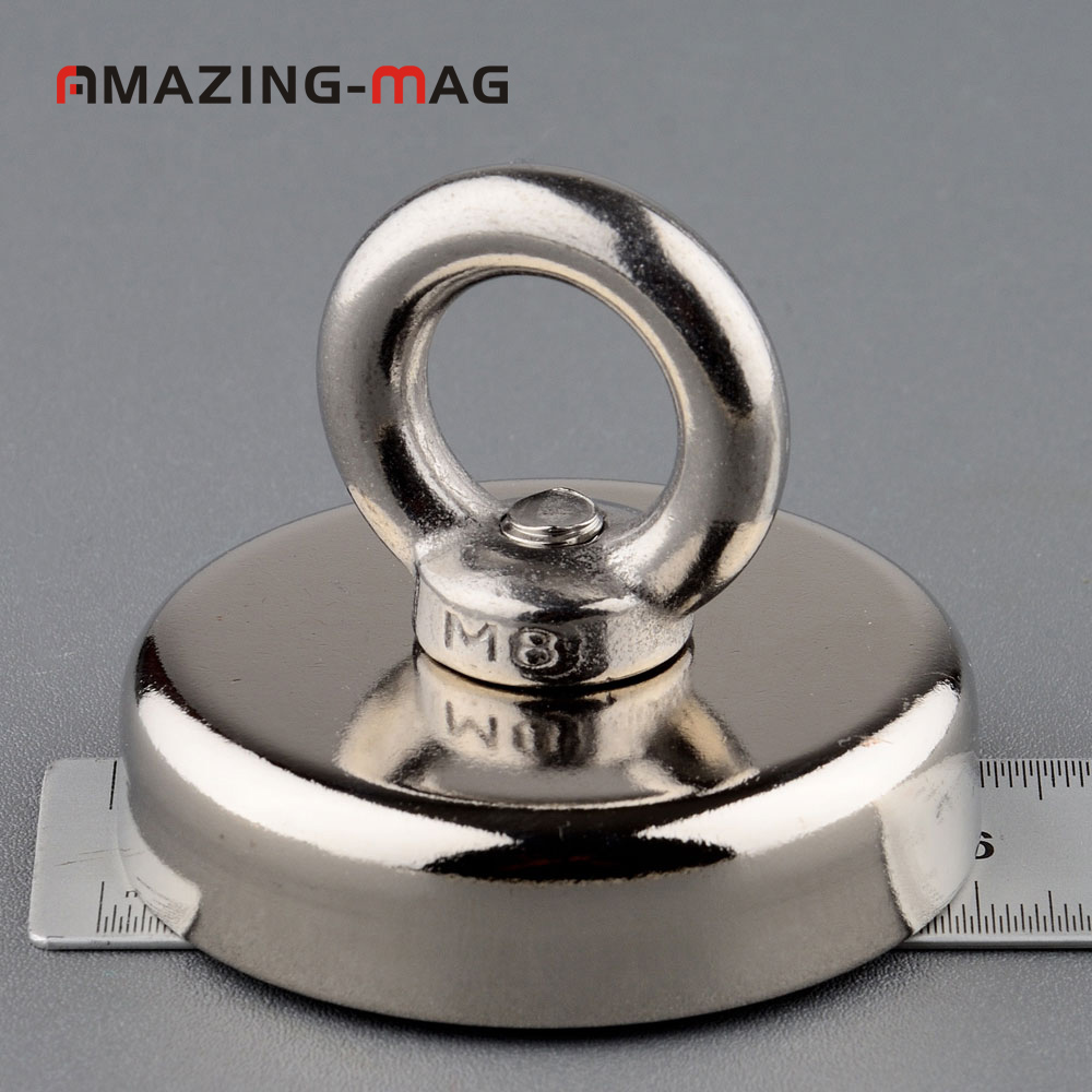 1PC 200KG Super Strong Neodymium Magnet Deep River Fishing Salvage Magnets Magnet D60*15mm Treasure Hunter Magnetic Material